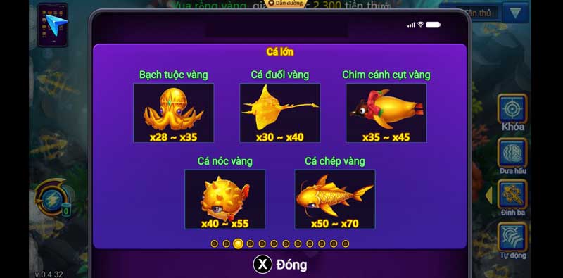 Game có nhiều loài sinh vật với giá trị khác nhau